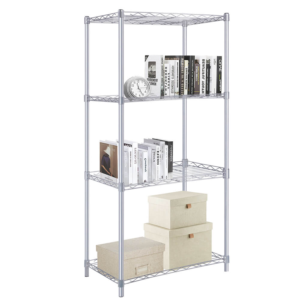 ชั้นวางของ 4 ชั้น INNHOME รุ่น Z4 ขนาด 56 ซม. สีเงิน